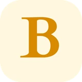 BIMERIS logo: a gold Cardo B on a cream rounded square